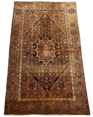 Hand-Knotted Tribal Persian Bidjar Gholtogh Rug