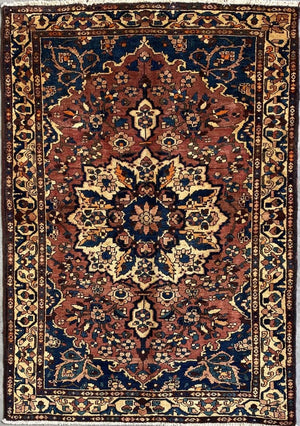Hand-Knotted Tribal Persian Bakhtiar Faradonbeh Rug