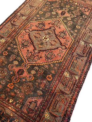 Hand-Knotted Tribal Persian Khamseh Rug
