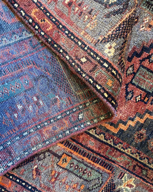 Hand-Knotted Tribal Persian Khamseh Rug