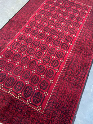 Hand-Knotted Tribal Persian Turkoman Balouch Rug