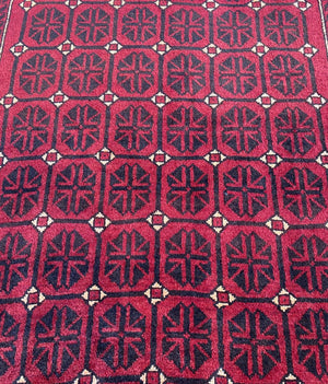 Hand-Knotted Tribal Persian Turkoman Balouch Rug