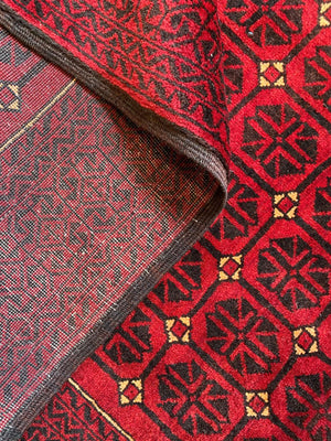 Hand-Knotted Tribal Persian Turkoman Balouch Rug