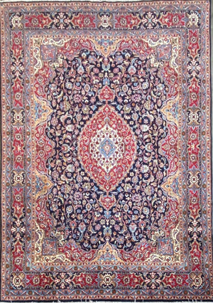 Hand-Knotted Persian Kashmar Carpet