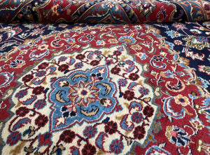 Hand-Knotted Persian Kashmar Carpet
