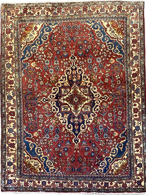 Fine Hand-Knotted Persian Jozan Rug