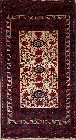 Hand-Knotted Tribal Persian Balouch Rug