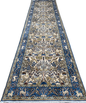Fine Hand-Knotted Persian Qum Runner
