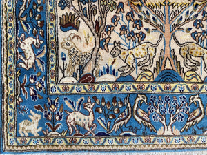 Fine Hand-Knotted Persian Qum Runner