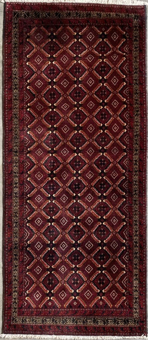Hand-Knotted Tribal Persian Turkoman Balouch Rug