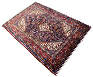 Fine Hand-Knotted Persian Jozan Rug