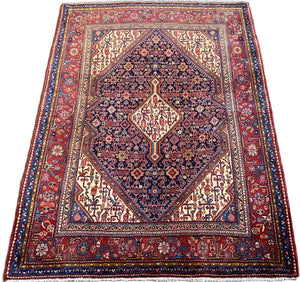 Fine Hand-Knotted Persian Jozan Rug