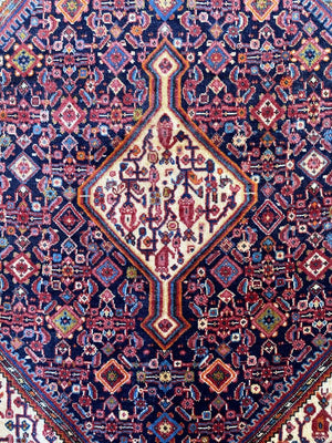 Fine Hand-Knotted Persian Jozan Rug