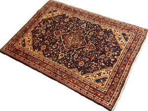 Fine Hand-Knotted Persian Jozan Rug