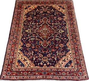 Fine Hand-Knotted Persian Jozan Rug