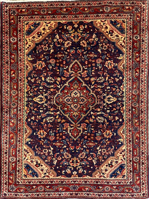 Fine Hand-Knotted Persian Jozan Rug