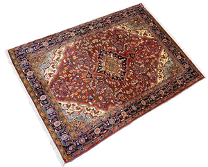 Fine Hand-Knotted Persian Jozan Teyme Rug