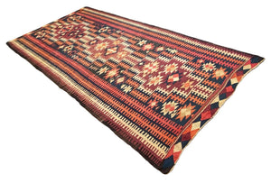 Hand-Woven Tribal Persian Qashqaie Kilim
