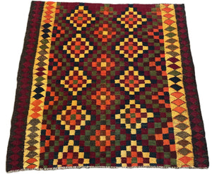 Hand-Woven Tribal Persian Qashqaie Kilim