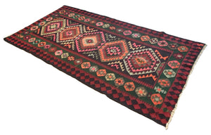 Hand-Woven Tribal Persian Qashqaie Kilim