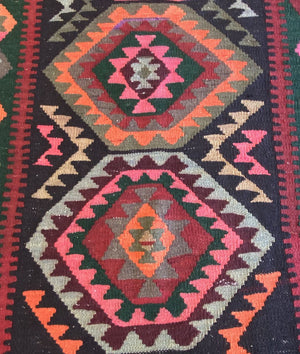Hand-Woven Tribal Persian Qashqaie Kilim
