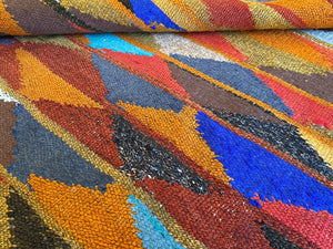 Hand-Woven Tribal Persian Qashqaie Kilim