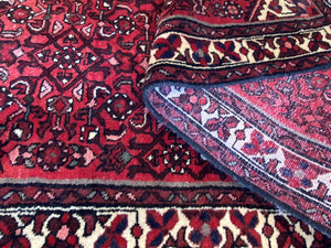 Hand-Knotted Persian Hossainabad Runner