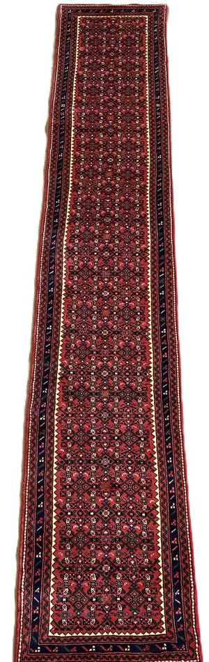 Hand-Knotted Persian Hossainabad Runner