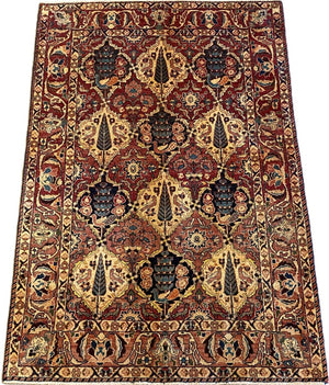 Hand-Knotted Tribal Persian Bakhtiar Rug