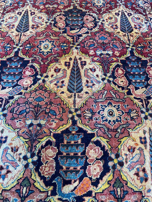 Hand-Knotted Tribal Persian Bakhtiar Rug