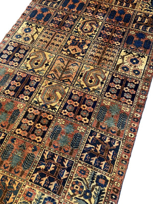 Hand-Knotted Tribal Persian Bakhtiar Rug