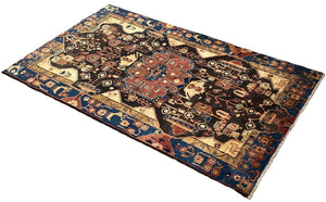 Hand-Knotted Tribal Persian Nahavand Rug
