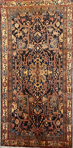 Hand-Knotted Tribal Persian Nahavand Rug