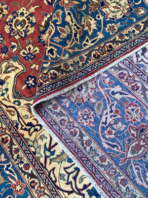Hand-Knotted Persian Isfahan Najafabad Carpet