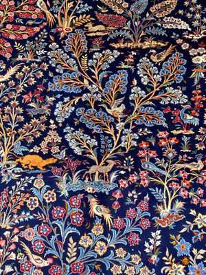 Fine Hand-Knotted Persian Kashan Carpet