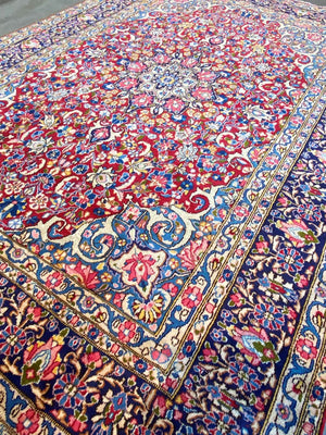 Hand-Knotted Persian Kerman Carpet