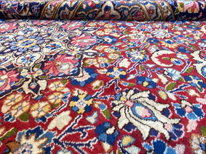 Hand-Knotted Persian Kerman Carpet