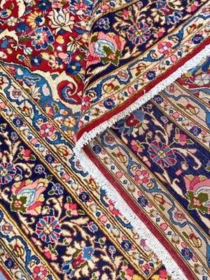 Hand-Knotted Persian Kerman Carpet