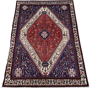 Hand-Knotted Tribal Persian Abadeh Carpet
