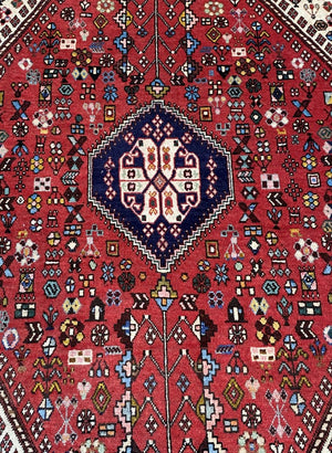 Hand-Knotted Tribal Persian Abadeh Carpet