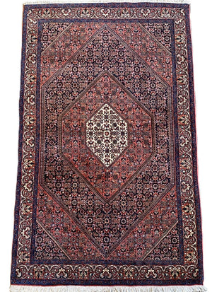 Fine Hand-Knotted Tribal Persian Bidjar Boukan Rug