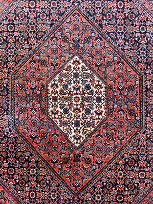 Fine Hand-Knotted Tribal Persian Bidjar Boukan Rug