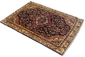 Hand-Knotted Persian Qazvin Rug