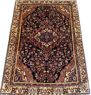 Hand-Knotted Persian Qazvin Rug