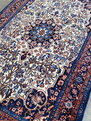 Hand-Knotted Persian Bidjar Carpet