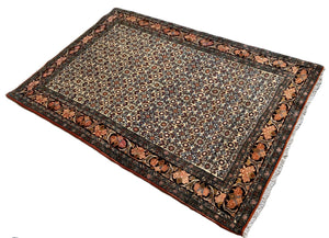 Hand-Knotted Tribal Persian Bidjar Rug