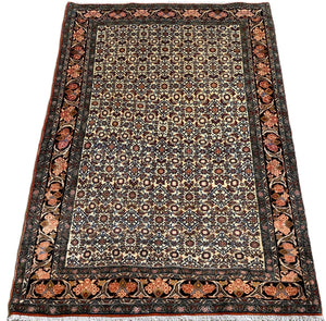 Hand-Knotted Tribal Persian Bidjar Rug