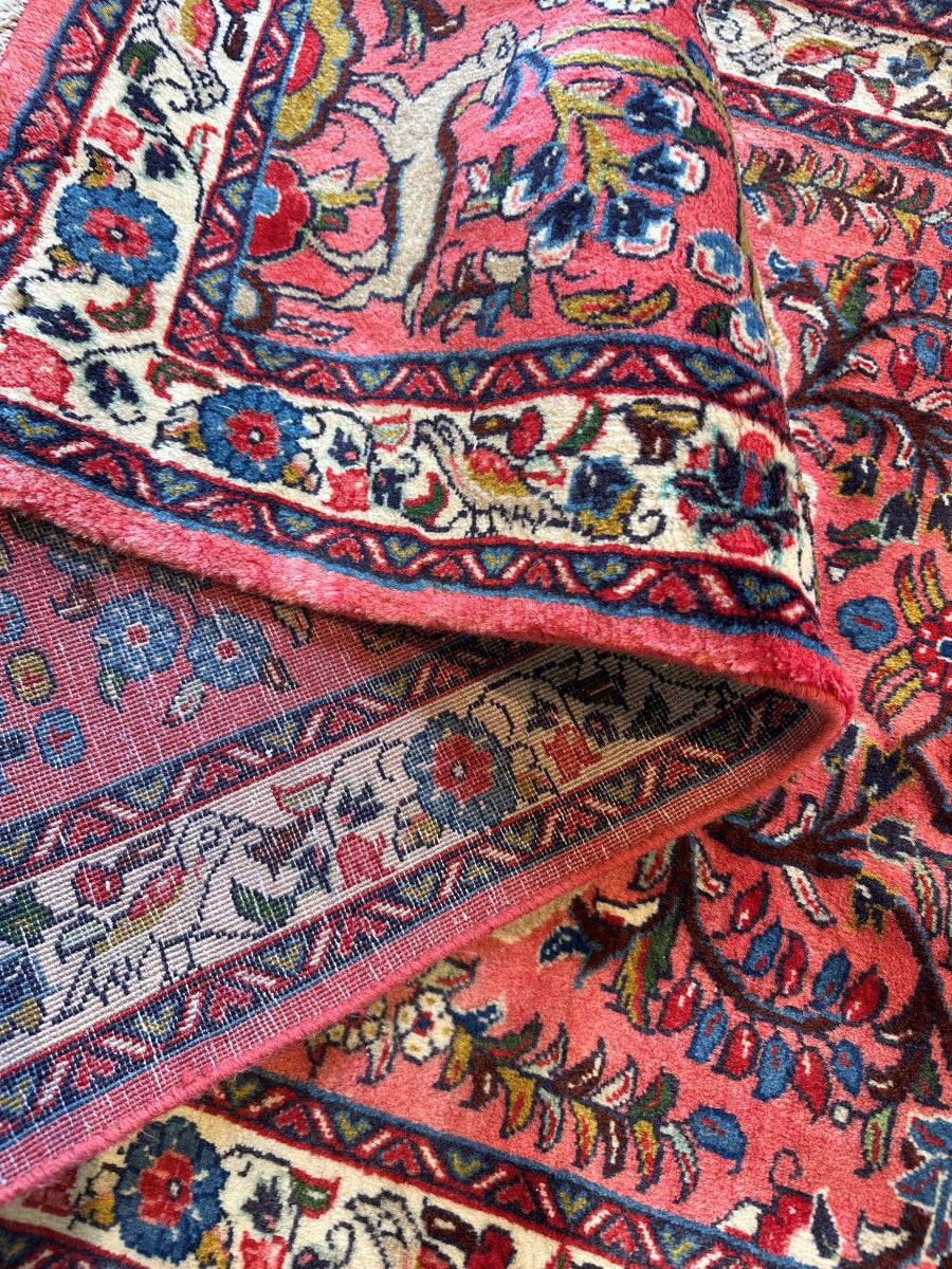 Traditional Hand-Knotted Persian Mehraban Runner