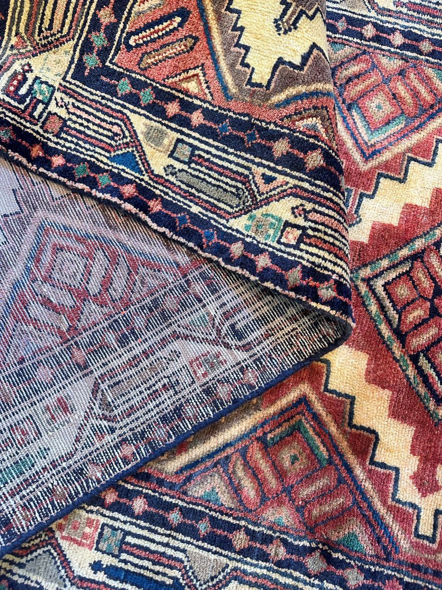 Hand-Knotted Tribal Persian Hamadan Runner