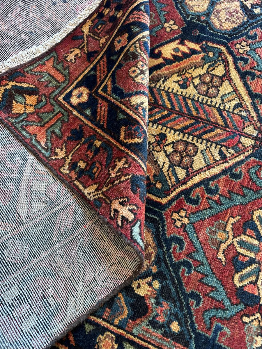 Hand-Knotted Tribal Persian Bakhtiar Rug